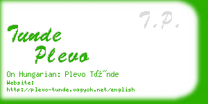 tunde plevo business card